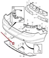 OEM VOLVO C70 MK2 GALINIS BUFERIS SPOILERIS 30787035 ORIGINALUS