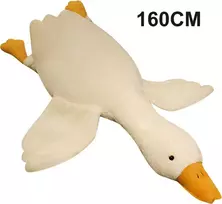 Pliušinė pagalvė žąsis balta, 160 cm