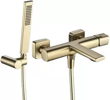 Vonios maišytuvas su dušo komplektu Laveo Tores, Brushed Gold