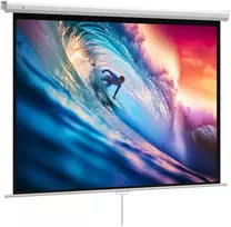 Projektorius HOMCOM Projektoriaus ekranas 171 x 128 cm 84 colių 4:3 HD 4K projekcinis ekranas plastikas, metalas namų kinui