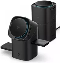 SPIGEN EF223MS ESSENTIAL 3-in-1 sukamasis magnetinis „MagSafe“ belaidis įkroviklis 15W QI2 juodas