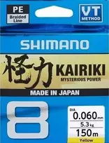 Pintas valas Shimano Kairiki 8 150m, geltonas, 0.100mm/6.5kg