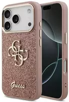 Dėklas GUESS case for IPHONE 17 Pro GUHCP17LHG4SGCP (Fixed Glitter Big 4G Metal Frame) pink