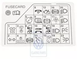 Vag Passat B5 Informacijos Lipdukas Originalus 3B0010241F