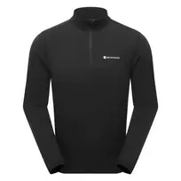 Vyriški termo marškinėliai Montane Malli LS Zip T Shirt - Juoda - S