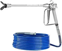 Beoris dažų purkštuvas ir žarnos rinkinys, 3600 PSI, su prailginimo strypais ir filtrais, dažų purkštuvo rinkinys