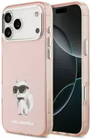Karl Lagerfeld IML Aquarelle Choupette & Logo MagSafe dėklas skirtas Apple iPhone 17 Pro rožinės spalvos