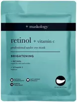 maskology RETINOL + VITAMIN-C Professional Under Eye Mask paakių kaukė, 3 poros