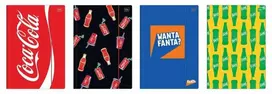 Interdruk A4 formato aplankas su gumele, matinis, su UV apsauga, Coca Cola (10 vnt.)
