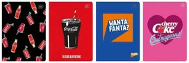 Interdruk Sąsiuvinis A5/32K langeliais M matinis+UV Coca Cola (10 vnt.)