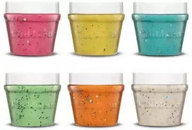 ProGarden Natūrali plastilino masė indeliuose, blizgučiai, 6 spalvos