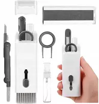 Valiklis Hurtel Multifunctional 7in1 valymo rinkinys ausinėms ir klaviatūrai - pilka