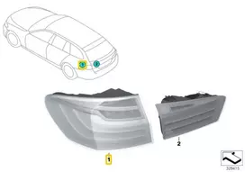 BMW Galinio Šviesos Dešinės Pusės Panelio Šviesa 5 F11 63217370345