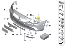 BMW Dešinės Rankenos Svoris 6 F06 F12 F13 51117362706 Originalus