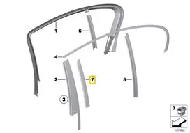 BMW Vidinis Apdangos Priekinis Kairys 7 F01 F02 51359141421 Originalus