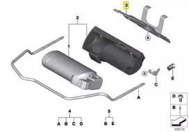 BMW Adapterio plokštė Ugnisgesinimo UKL F45 F46 F56 F54 F57 F60 Originalus 82272358012
