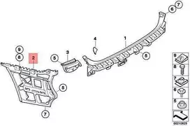 BMW Bumperio Gairės Dešinė 3 E90 51127906506