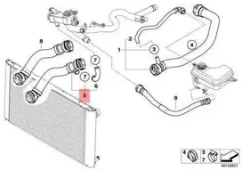 BMW Vaizdo Šilumos Vamzdis E60 E61 2005 2009 Originalus 17127795262