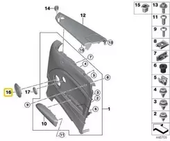 Bmw Garsas Grotelės Dėklas F23 F30 F32 F33 F80 Originalus 51417279294