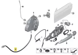 Bmw F36 Gran Coupe Priekinis Bowden Kabelis Originalus 51217314287
