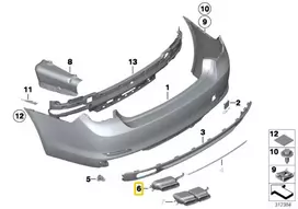 BMW 7 F01 F02 Kairysis Dangos Originalus 51127195301