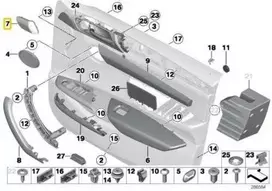 Bmw X3 F25 X4 F26 Priekinis Dešinysis Garsiakalbio Dangtelis Originalus 51417464292