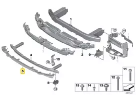 BMW 7 G11 G12 Apatinis Smūgio Šoklio Gaubtas Originalus 51118073836