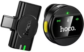 Wireless microphone USB C Hoco L21 juodas