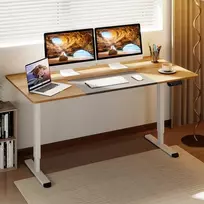 Promotions Elektrinis stovimas rašomasis stalas, 140x70x72-116 cm, natūralus