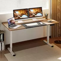 Promotions Elektrinis stovimas stalas, 140x70x72-116 cm, Smėlio spalvos