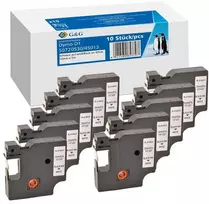 G&G 10x G&G Schriftband 12mm x 7m sw Komp m. Dymo D1/ 45013/ S0720530