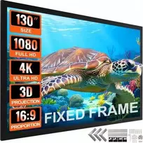 Vevor 130 colių 16:9 projekcijos ekranas 4K HDTV