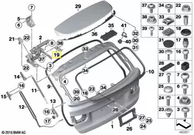 BMW Kairysis Galinio Sparno Šarnyras 3 F31 F31 LCI Originalus 51317286299