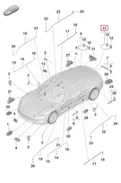 Porsche Taycan Y1A Galinio Apgaubo Šviesos Originalus 9J1947200C
