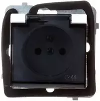 Ospel GPH-1RZ/m/75/d SONATA Aptaškams atsparus lizdas su įžeminimu IP-44 permatomas dangtelis baltas matinis GPH-1RZ/m/75/d