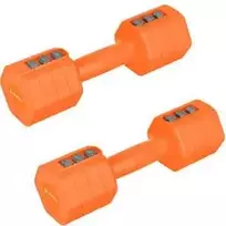 REGULIUOJAMOS DUMBBELLS Oranžinis 2 x 2,5 KG HL03 HMS