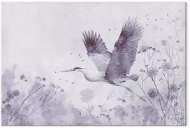 Artgeist Paveikslas - Majestic flight - a crane in flight in monochrome
