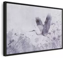 Artgeist Paveikslas - Majestic flight - a crane in flight in monochrome