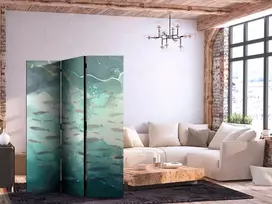 Artgeist Pertvara - Escaping Fish - Very Fast Swimming Fishes in Muted Colors Among Sea Depths