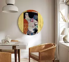 Artgeist Apvalus paveikslas ant drobės - Gustav Klimt – Judith II;