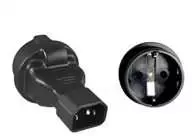 Premiumcord Adapteris IEC C14 į SCHUKO CEE 7/3, įtampa 230 V, 10 A