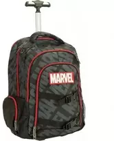 „Avengers“ juodas „Marvel“ mokyklinis krepšys su ratukais, 46 cm