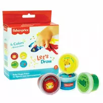 Fisher-Price Let's Draw kūdikių pirštų dažai, 4 vnt.