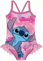 Disney Lilo ir Stitch Bliss Rožinė vaikiškas maudymosi kostiumėlis, plaukikas 7/8 metai