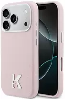 Dėklas Karl Lagerfeld case for IPHONE 17 Pro Max compatible with MagSafe KLHMP17X5PGFKHGP (PU FW W/ KHead Logo) pink