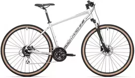 Kalnų dviratis Rock Machine Crossride 300 Gloss Sidabrinis/Juodas/Pilkas (Rato dydis: 29 Rėmo dydis: XL) (803.2023.28027) (Atnaujinta)