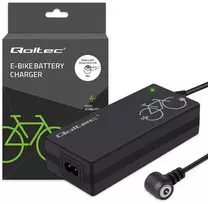 Qoltec Fast įkroviklis elektriniam dviračiui 36V | 42V | 2A | Mi4 magnetinis kištukas + maitinimo laidas