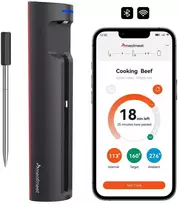 Virtuvinės svarstyklės Wozinsky Meatmeet Pro smart kitchen thermometer with Bluetooth/WiFi app, grill, orkaitė, smoker - juodas