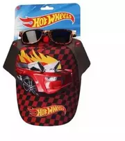 Hot Wheels lenktynių saulės akinių ir beisbolo kepurės rinkinys