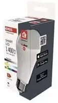 „Emos GoSmart“ LED lemputė A65 / E27 / 14 W (94 W) / 1400 lm / RGB / reguliuojamas šviesos srautas / „Zigbee“ / ZQZ516R